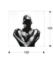 Tablou decorativ print pe sticla securizata Ebano 100x100 cm alb-negru portret femeie, 978245 - Schuller [2]