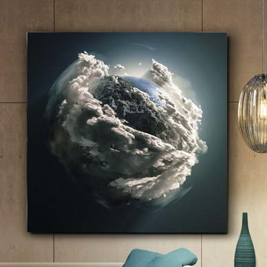 Tablouri pe sticla securizata - Tablou decorativ print pe sticla securizata Madre Tierra 100x100 cm, 948135 - Schuller