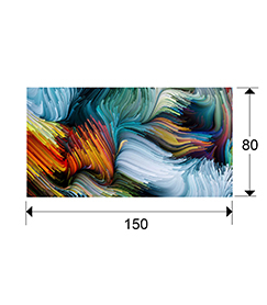 Tablou decorativ print pe sticla securizata Simbiosis 150x80 cm design abstract culori multiple, 921688 - Schuller [2]