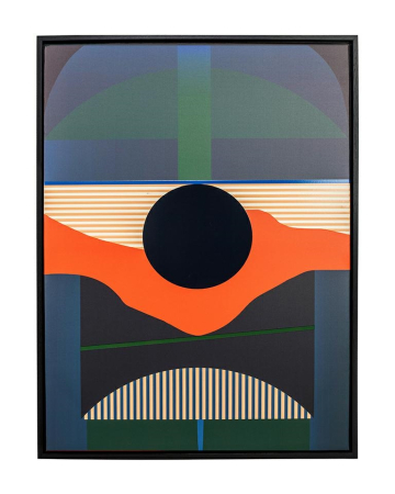 Produse - Tablou Decorativ Sunset 75x3,5x100 cm, Pânză Negru - Kare Design