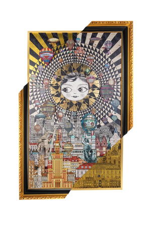 Produse - Tablou Decorativ Warsaw Girl 110x3x174 cm - King Home