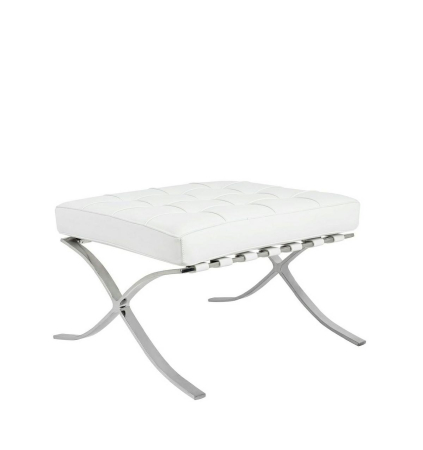 Produse - Taburet Barcelon Prestige Plus 61x56x38 cm, Oțel Inoxidabil Polisat Alb - King Home