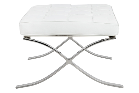 Taburet Barcelon Prestige Plus 61x56x38 cm, Oțel Inoxidabil Polisat Alb - King Home [1]