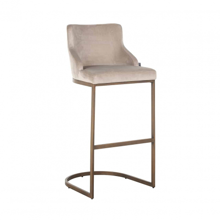 Produse - Taburet de bar Bolton Bolton kaki catifea / aur periat ignifugat (FR-Quartz 903 Khaki), S4580 FR KHAKI VELVET - Richmond Interiors