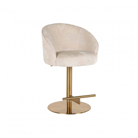 Produse - Taburet de bar Zabi pivotant chenil alb (Bergen 900 chenil alb), S4554 WHITE CHENILLE - Richmond Interiors