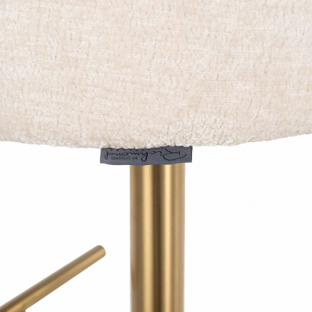 Taburet de bar Zabi pivotant chenil alb (Bergen 900 chenil alb), S4554 WHITE CHENILLE - Richmond Interiors [6]