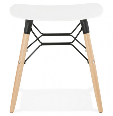 Taburet de design Boyd stil scandinav 47x34x47 cm alb / lemn, BS02210WH - Kokoon [1]