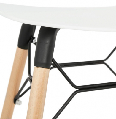 Taburet de design Boyd stil scandinav 47x34x47 cm alb / lemn, BS02210WH - Kokoon [4]