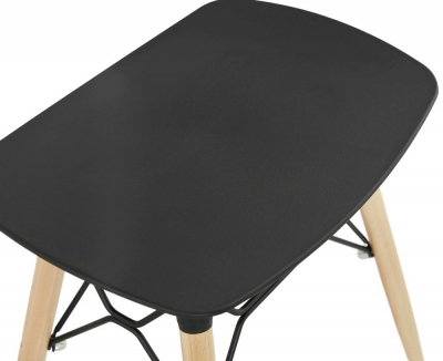 Taburet de design Boyd stil scandinav 47x34x47 cm negru / lemn, BS02220BL - Kokoon [3]