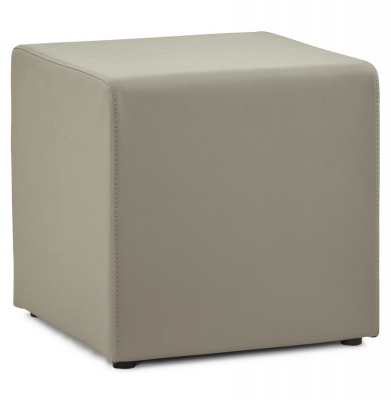 Pufuri & tabureti - Taburet de design cub RUBIK gri 41x41 cm piele sintetică premium, LS00760GR - Kokoon