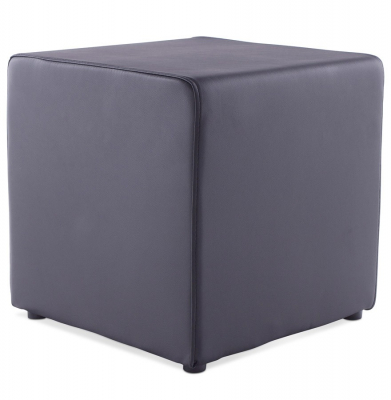 Pufuri & tabureti - Taburet de design cub RUBIK negru 41x41 cm piele sintetică premium, LS00260BL - Kokoon