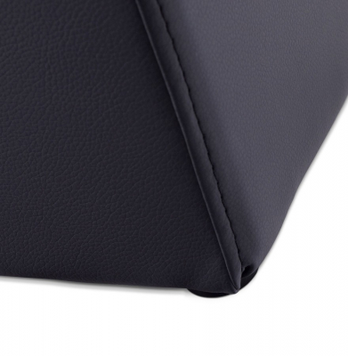 Taburet de design cub RUBIK negru 41x41 cm piele sintetică premium, LS00260BL - Kokoon [3]