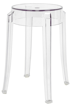 Produse - Taburet Charles 30x30x46 cm, Policarbonat Transparent - King Home