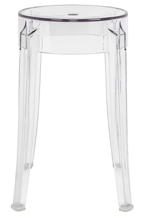 Taburet Charles 30x30x46 cm, Policarbonat Transparent - King Home [1]