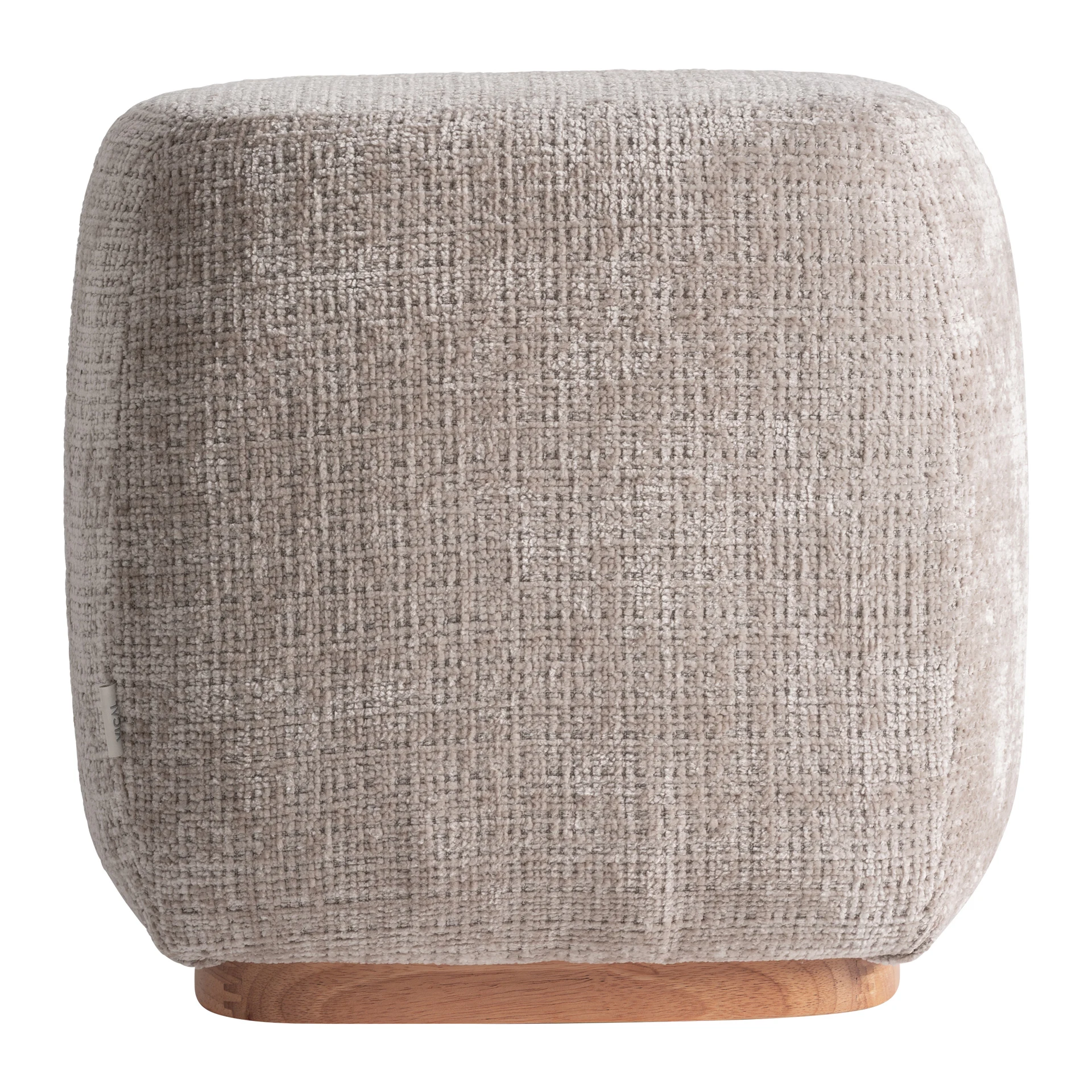 Produse - Taburet din Poliester, Spuma si Placaj, Nisip, 43x43x43 cm, Stil Contemporan - VicalHome 37961