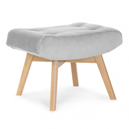 Pufuri & tabureti - Taburet personalizabil Damian, stil scandinav, picioare lemn, ANCHPOSTGR1XXXP - Atreve
