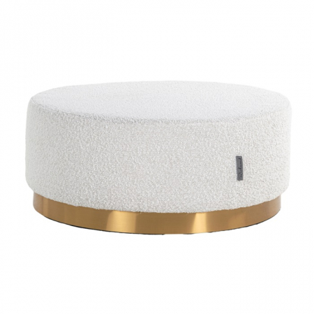 Produse - Pouf Emmy 70√ò alb boucl√© (Copenhaga 900 Boucl√© Alb), S4527 WHITE BOUCLé - Richmond Interiors