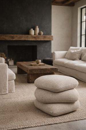 Taburet Stones 54x54x40 cm, Bej - King Home [9]