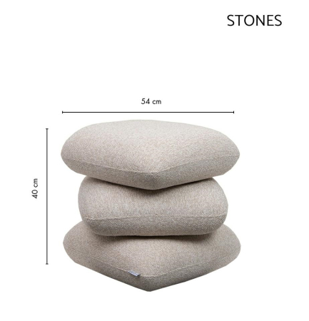 Taburet Stones 54x54x40 cm, Bej - King Home [10]
