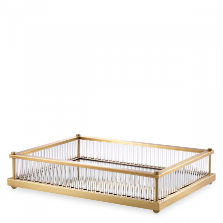 Produse -   Tavă Cora rectangulară finisaj bronz antic 115720 EICHHOLTZ
