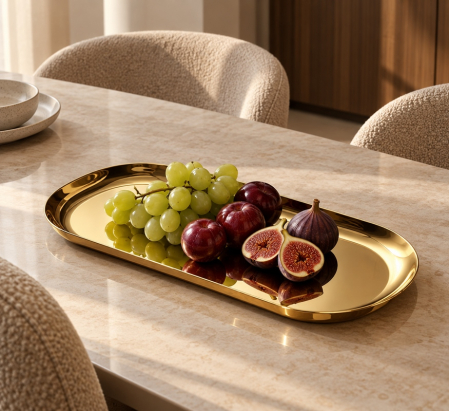 Tava decorativă Midas, Metal Auriu Lucios - SHP [2]
