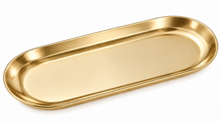 Produse - Tava decorativă Midas, Metal Auriu Lucios - SHP