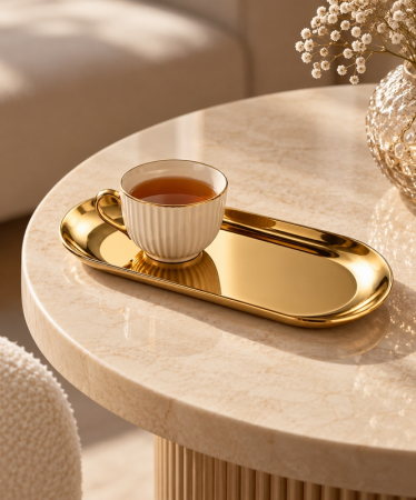 Tavă decorativă Midas S, Metal Auriu Lucios - SHP [1]