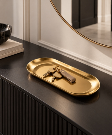 Tavă decorativă Midas S, Metal Auriu Lucios - SHP [2]