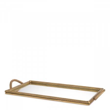 Promotii -   Tavă Salvi Rectangulară L finisaj din alamă vintage 118237 EICHHOLTZ