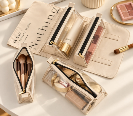 Trusă de cosmetice pliabilă Nude, Bej - SHP [2]