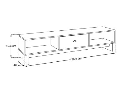 Comoda TV Yori Villa 176 cm, 1 Sertar, Nuc Villa - COMAD [4]