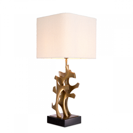 Promotii -   Lampă de masă Agapé finisaj din alamă vintage inclus abajur 116712 EICHHOLTZ