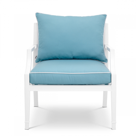   Scaun exterior Bella Vista alb sunbrella albastru mineral 113220 EICHHOLTZ [1]
