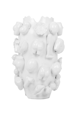 Decoratiuni - Vază Decorativă Body Parts 25x25x37 cm, Gresie Ceramică Alb - Kare Design