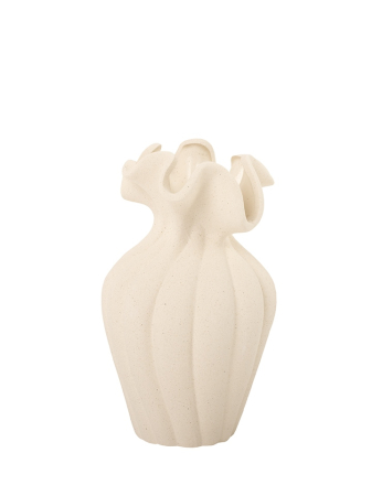 Decoratiuni - Vază Decorativă Portico 12x12x21 cm, Ceramică Bej - SHP