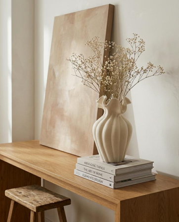 Vază Decorativă Portico 12x12x21 cm, Ceramică Bej - SHP [5]