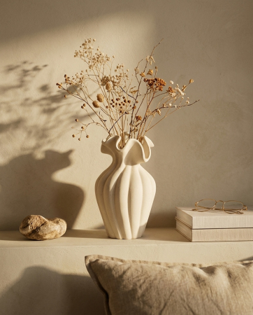 Vază Decorativă Portico 12x12x21 cm, Ceramică Bej - SHP [2]