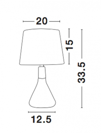 Veioza argintie/cupru/aurie Ponse baza din metal si lemn, abajur textil, 7605168 - Novaluce [2]