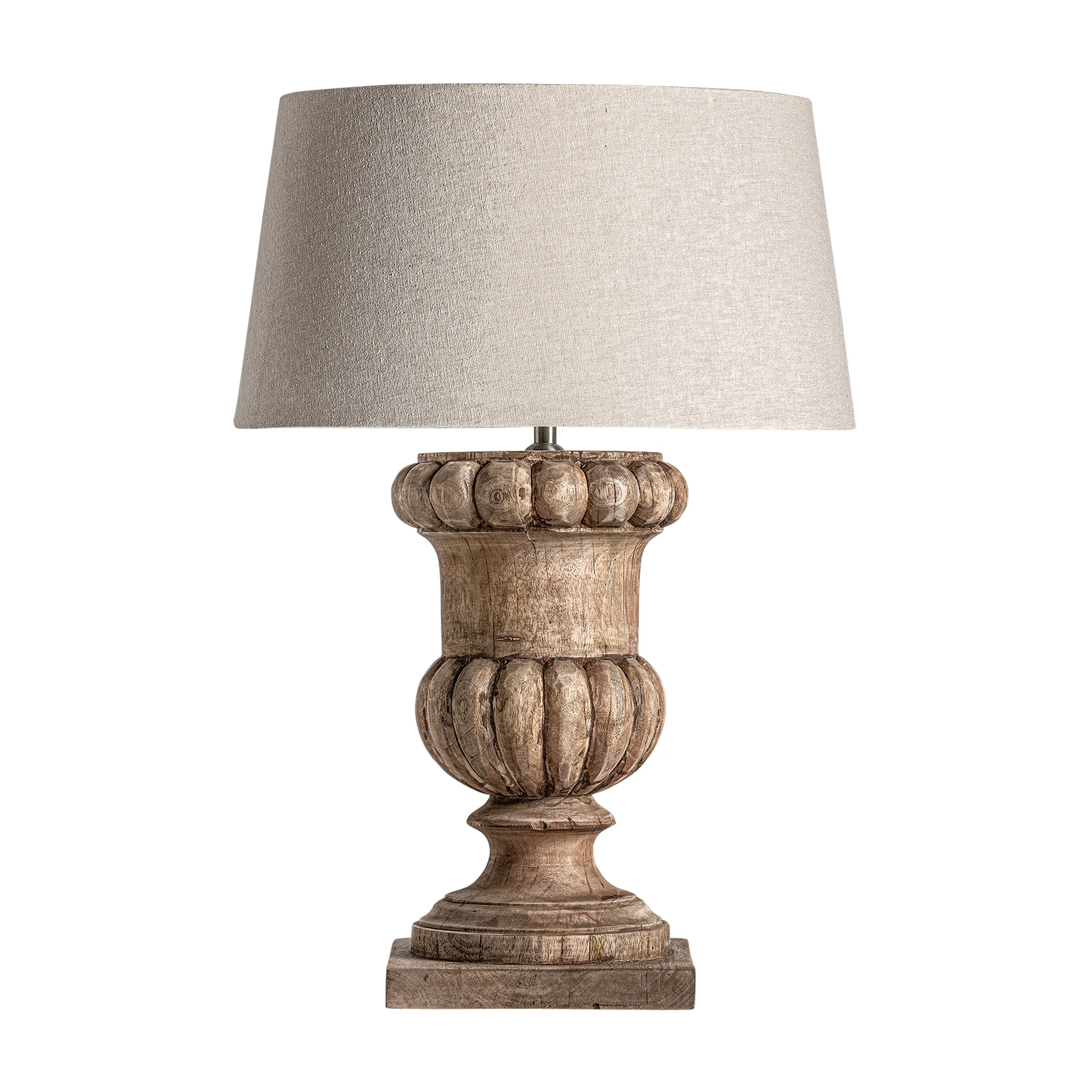 Veioza din Bumbac si Lemn de Mango, Maro - VicalHome 31469 [2]