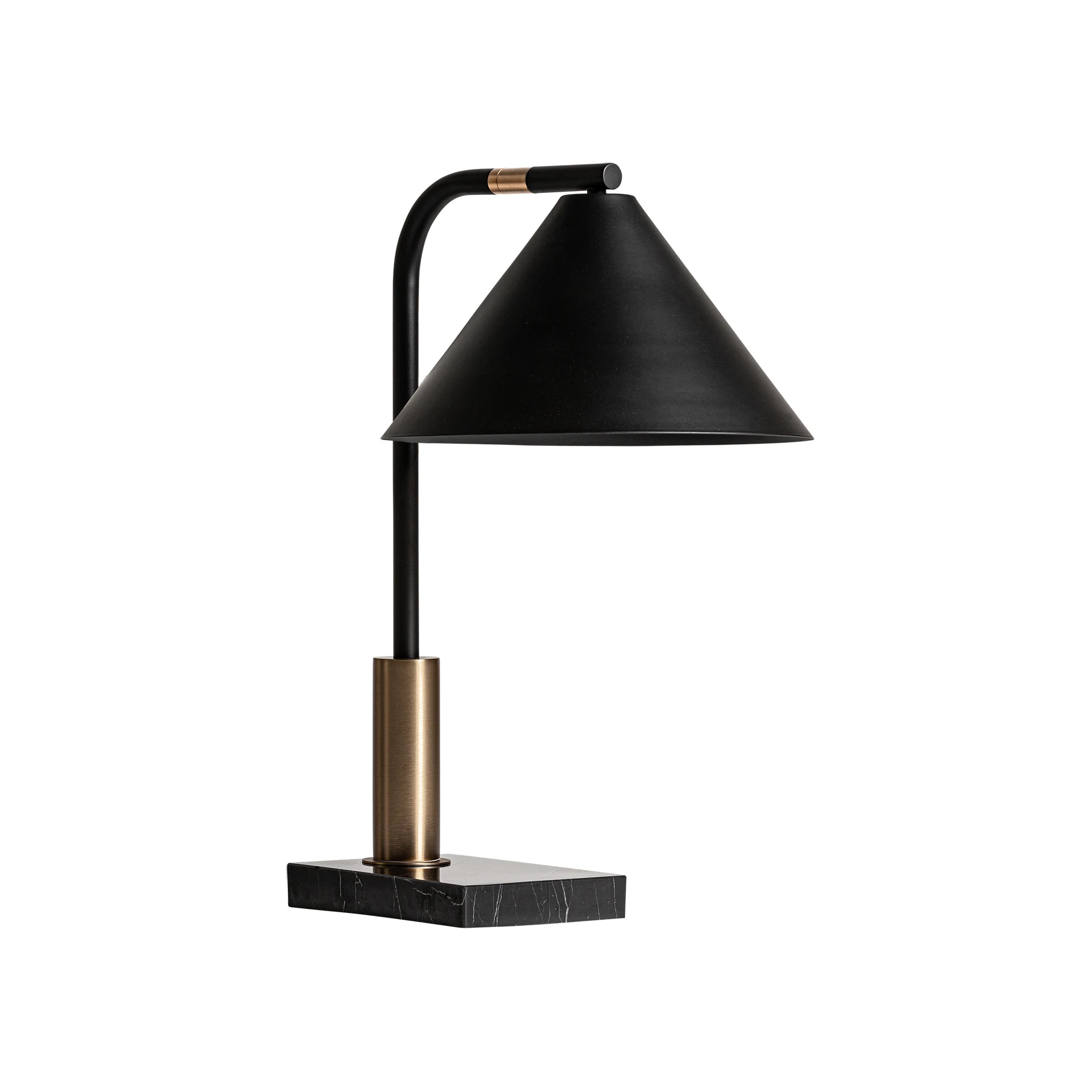 Veioza din Fier si Marmura, Negru/Aurie, 30x40x55 cm, Stil Art Deco - VicalHome 35457 [4]