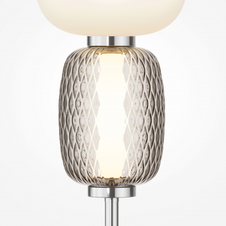 Veioza LED Pattern MOD267TL-L28CH3K, cu intrerupator, 28W, 3800lm, lumina calda, IP20, crom+alba+gri, Maytoni [1]