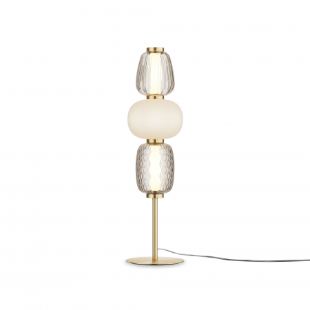 Veioze - Veioza LED Pattern MOD267TL-L28G3K, cu intrerupator, 28W, 3800lm, lumina calda, IP20, aurie+alba+gri, Maytoni