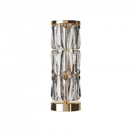 Veioza Puntes MOD043TL-02G, cu intrerupator, 2xE14, aurie+transparenta, IP20, Maytoni [2]
