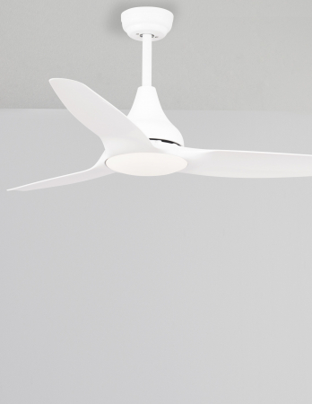 Ventilator cu LED alb/negru Martus, Ø 122 cm, baza otel, lame din ABS, 5267301 - Novaluce [1]