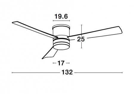 Ventilator cu LED alb/nichel Jamin, Ø 132 cm, baza din otel, lame din placaj, 9953015 - Novaluce [9]