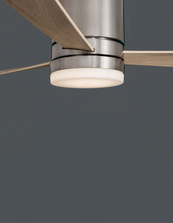 Ventilator cu LED alb/nichel Jamin, Ø 132 cm, baza din otel, lame din placaj, 9953015 - Novaluce [7]