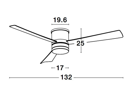 Ventilator cu LED alb/nichel Jamin, Ø 132 cm, baza din otel, lame din placaj, 9953015 - Novaluce [4]