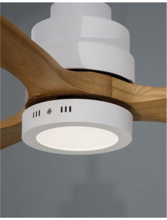 Ventilator LED Tuska, Ø 132 cm, baza otel, lame din lemn, 5231401 - Novaluce [8]