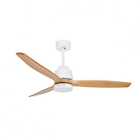 Promotii - Ventilator LED Tuska, Ø 132 cm, baza otel, lame din lemn, 9952314 - Novaluce