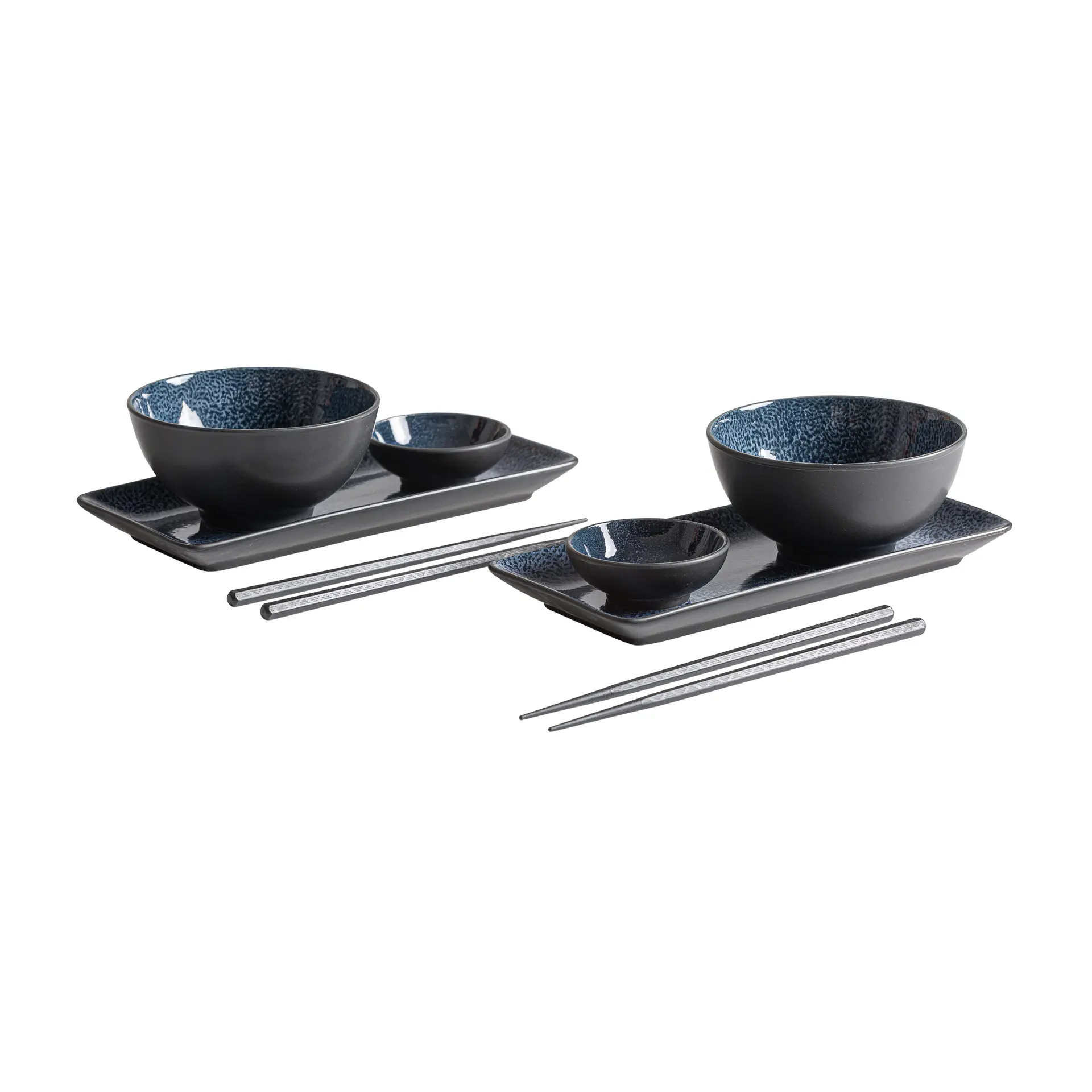 Produse - Veselă din Ceramică Albastru Petrol, 25x12x2cm, Set de 8, VicalHome 39130 VicalHome 39130